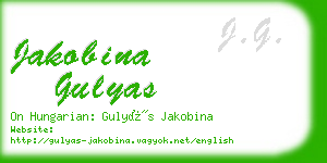 jakobina gulyas business card